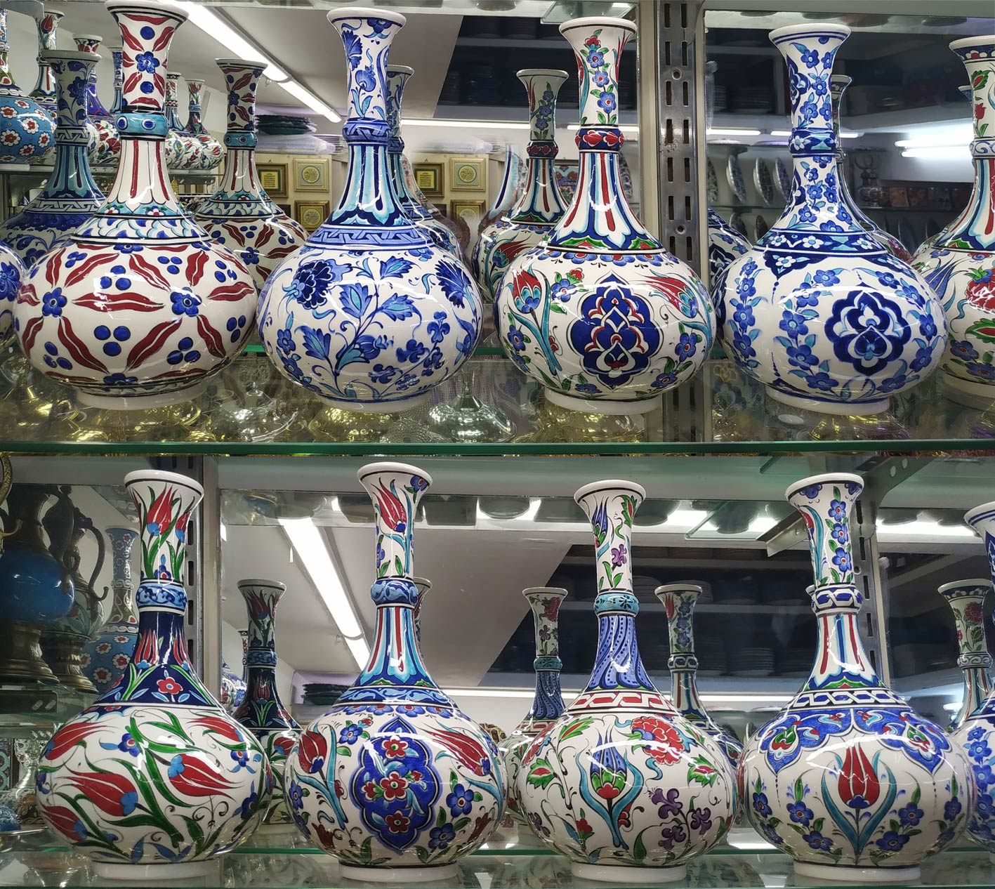 Makam Hediyesi Klasik Osmanlı Çini Vazo Desenleri