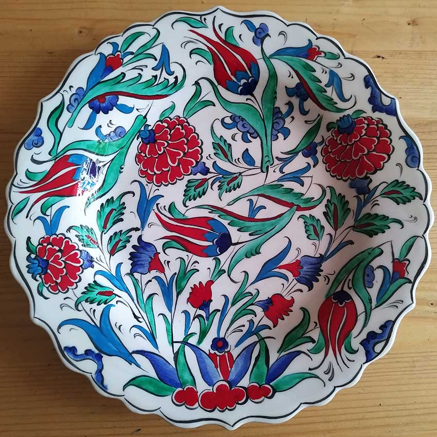 Turkish Handmade Ceramic Plates Baskısız El yapımı Logosuz serbest çalışma tabaklar hediyelik KAdife kutulu