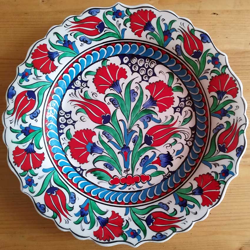 Turkish Handmade Ceramic Plates Baskısız El yapımı Logosuz serbest çalışma tabaklar hediyelik KAdife kutulu