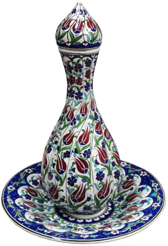 Osmanlı Çeşmi Bülbül  Çini Vazo Takımları motifleri