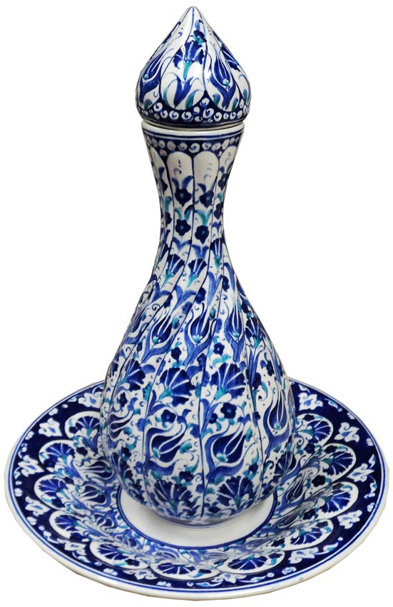 Osmanlı Çeşm-i Bülbül  Çini Vazo Takımları mavi beyaz çini vazolar