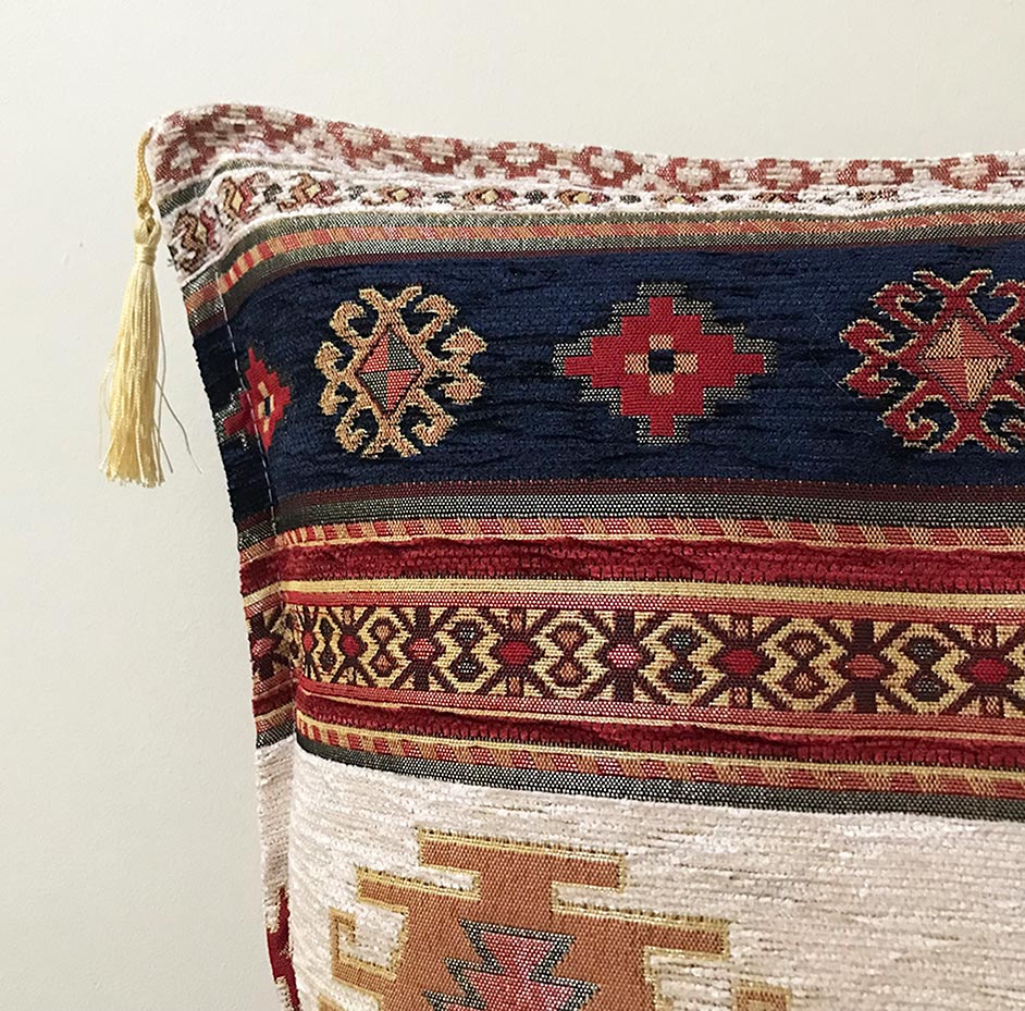 Authentic Chenille Rug Pillow Cover.