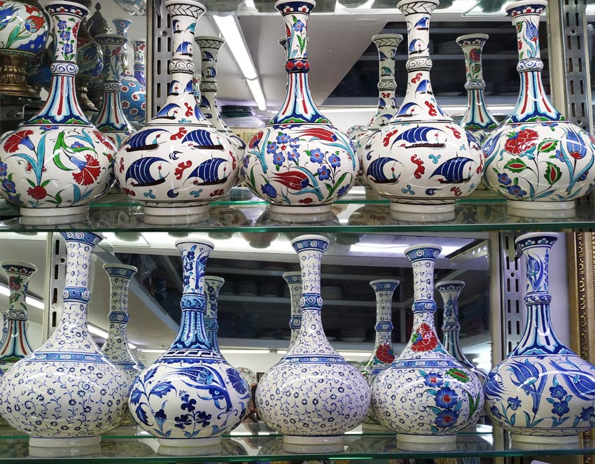 Hediyelik Özel Tasarım Çini Vazolar özel el işi usta imzalı