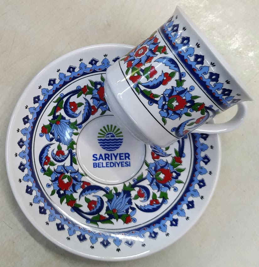 Logo Baskılı Türk Kahvesi Fincanı İki Kişilik Hediyelik