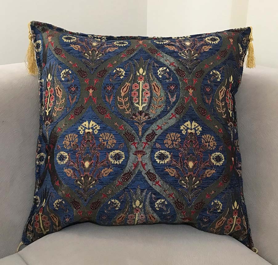 Wholesale Ethnic Patterned Cushion Tulip Design Authentic Ottoman Style Vintage Special Gift Boho Decor Pillow Cover Chenille Fabric Double Sided Cushioncase