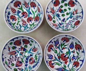 30 cm El Yapımı Seramik Çini Kaseler Klasik Ottoman Turkish Hand Made Bowls