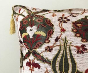 Authentic Turkish Decorative Tulip Design Cushion Cover Moroccan Persian Tribal Bohemian Tulip Pillow Cover Most Popular Patterned Wholesale Cushions